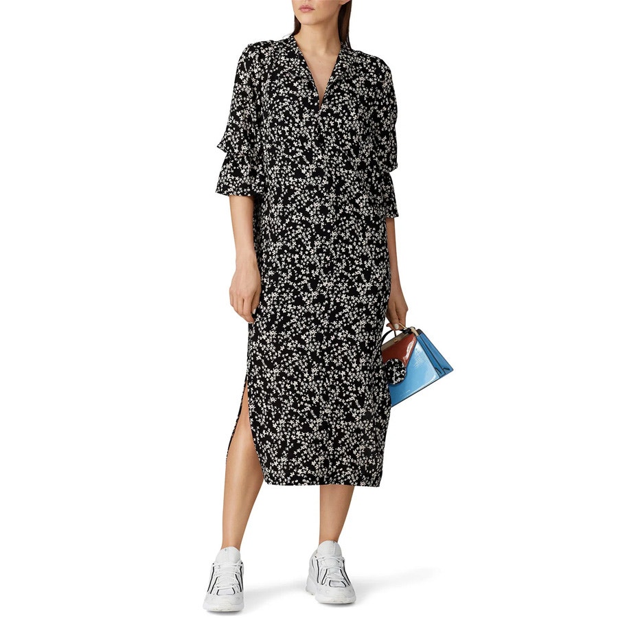 Baum Und Pferdgarten Addessa Floral Midi Dress Size Us 6